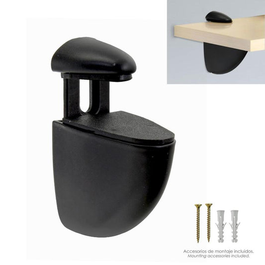 Soporte Pelicano Regulable Para Estante 1 / 20 Mm. Negro (1 Pieza)_0