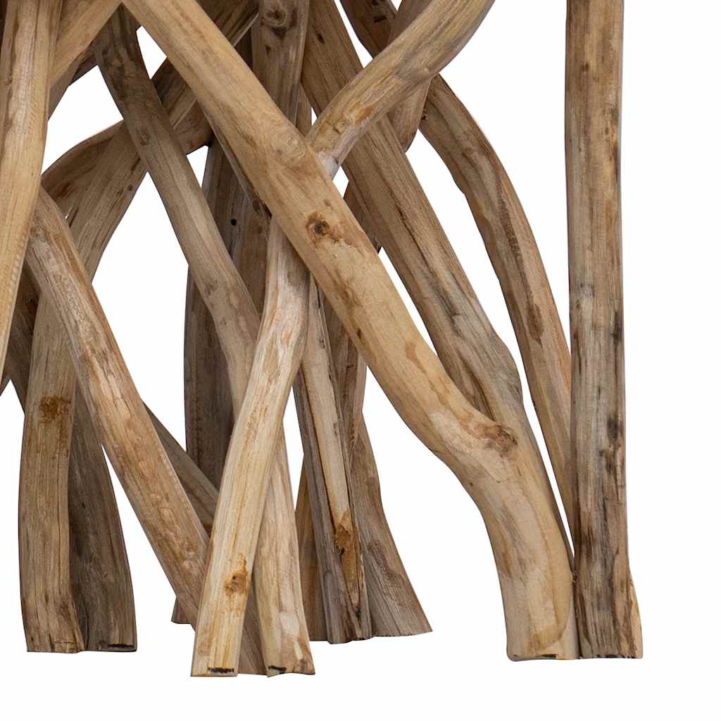 Mesa De Centro De Troncos Madera Reciclada Mixta 40x40x40 Cm_2