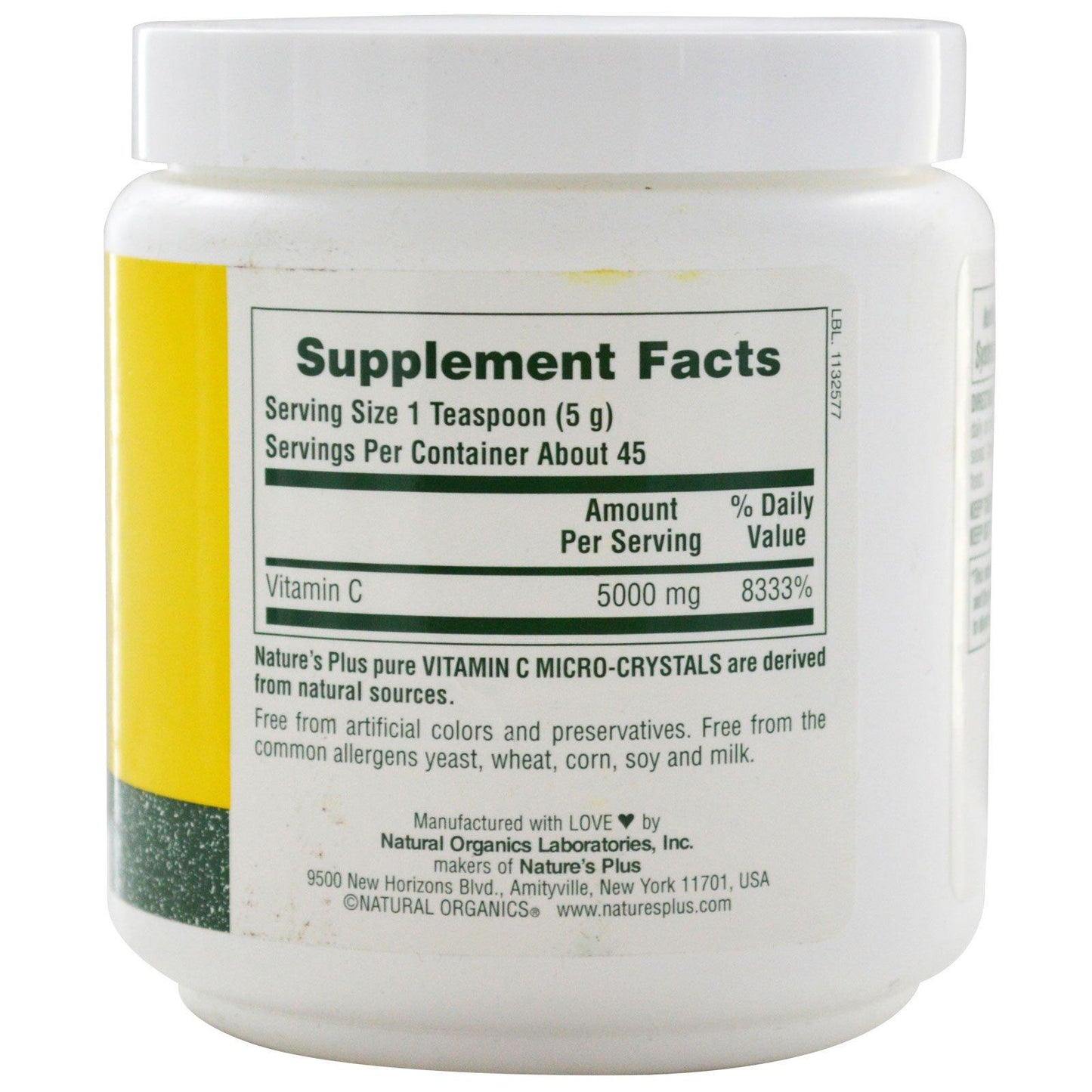 Microcristais de Vitamina C 227 g Natures Plus