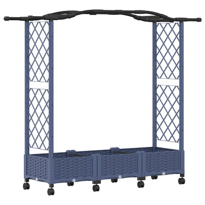 Cama Elevada Con Trellis Y Techo Gris 169 X 40 X 129 Cm Pp_0