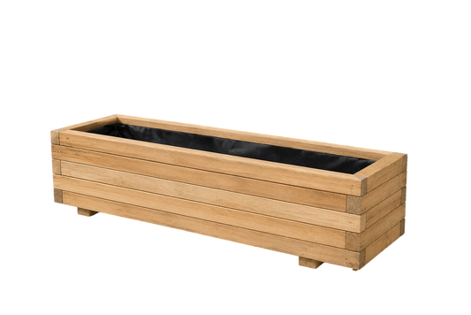 Jardinera Rectangular De Madera De Pino Tratada Exterior 120x50x42 Cm Marrón 179 L_0
