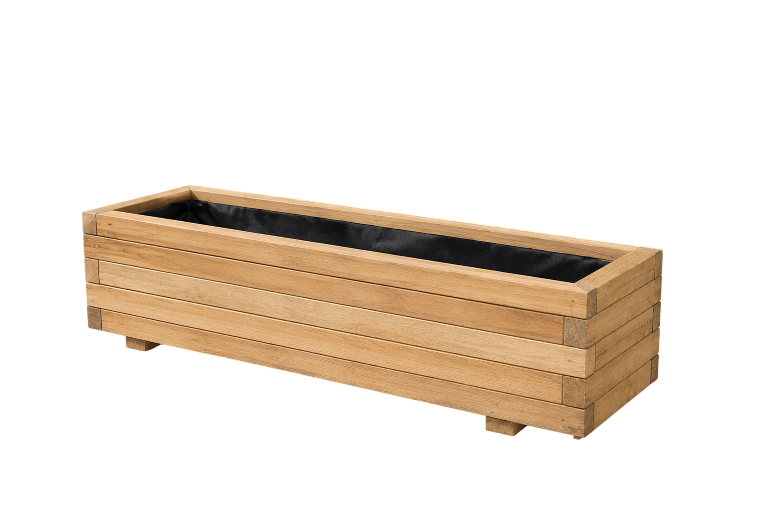 Jardinera Rectangular De Madera De Pino Tratada Exterior 80x30x30 Cm Marrón 45 L_0