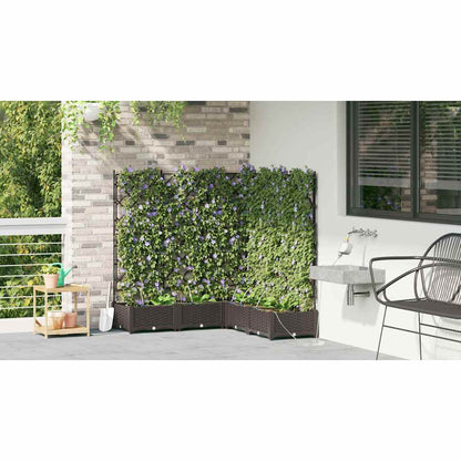Macetero De Jardín 5 Uds. Marrón 120 X 120 X 126 Cm Pp_3