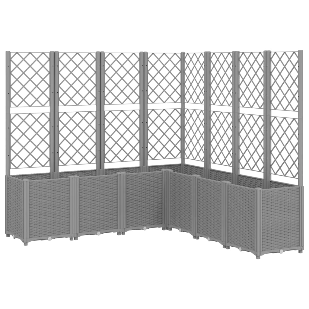 Jardinera Con Enrejado Pp Gris Claro 160x160x140 Cm_0