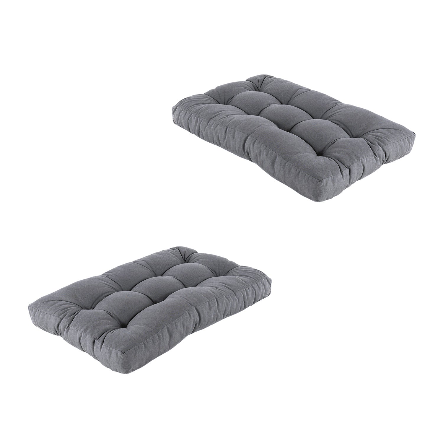 Pack 2 Cojines Asiento Para Palet, Tamaño: 80x120x16 Cm, Olefin Color Gris, Repelente Al Agua_0