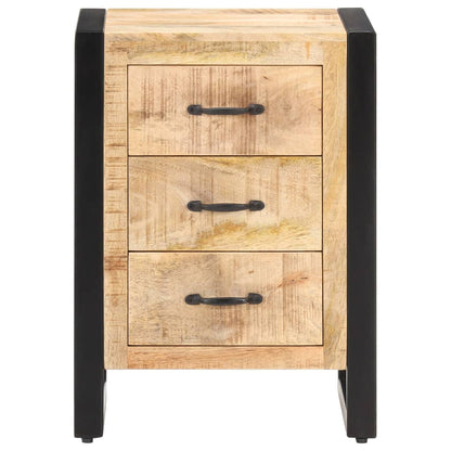 Mesita De Noche De Madera Maciza De Mango 40x35x55 Cm_1