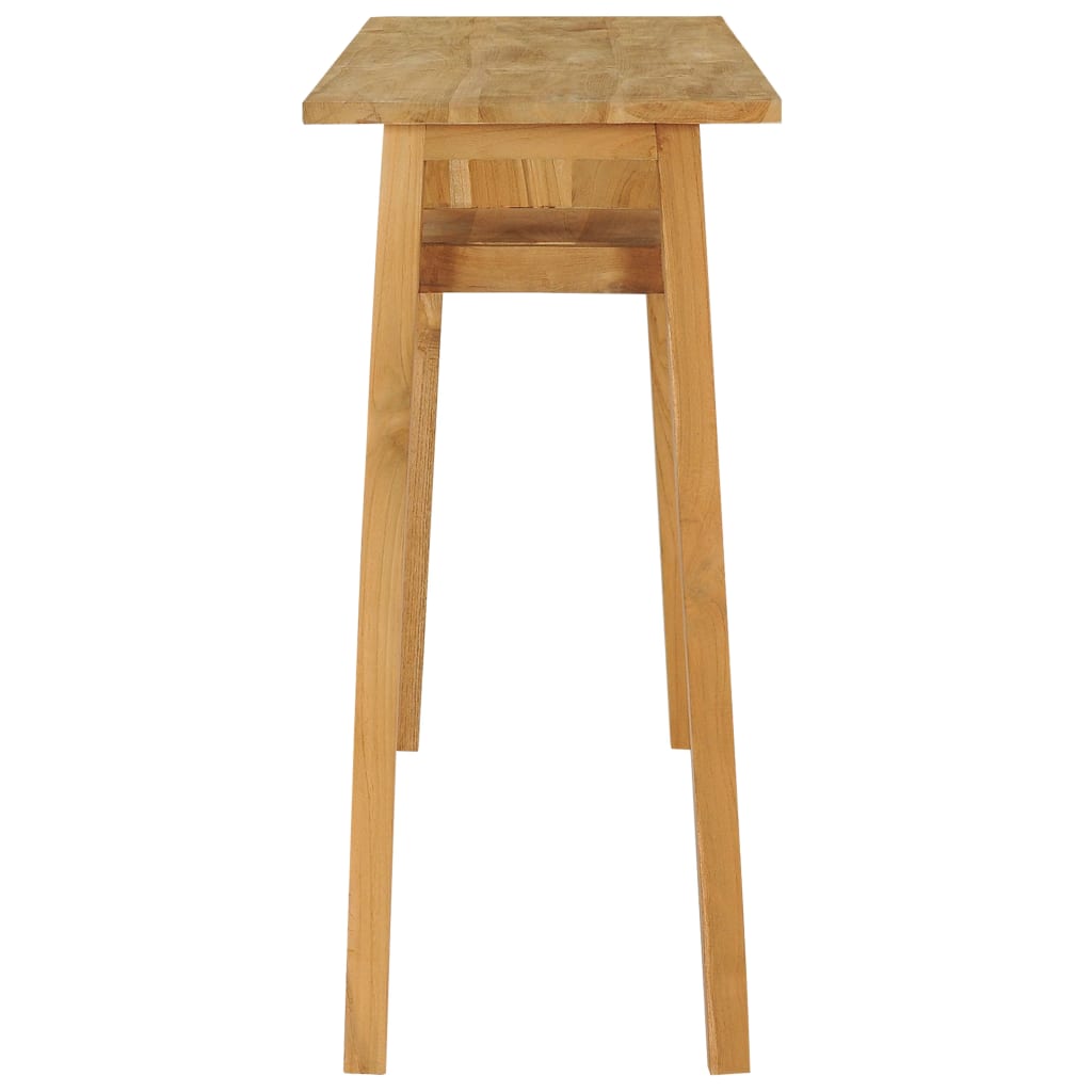 Mesa Consola De Madera De Teca Maciza 120x35x75 Cm_1