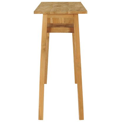 Mesa Consola De Madera De Teca Maciza 120x35x75 Cm_1