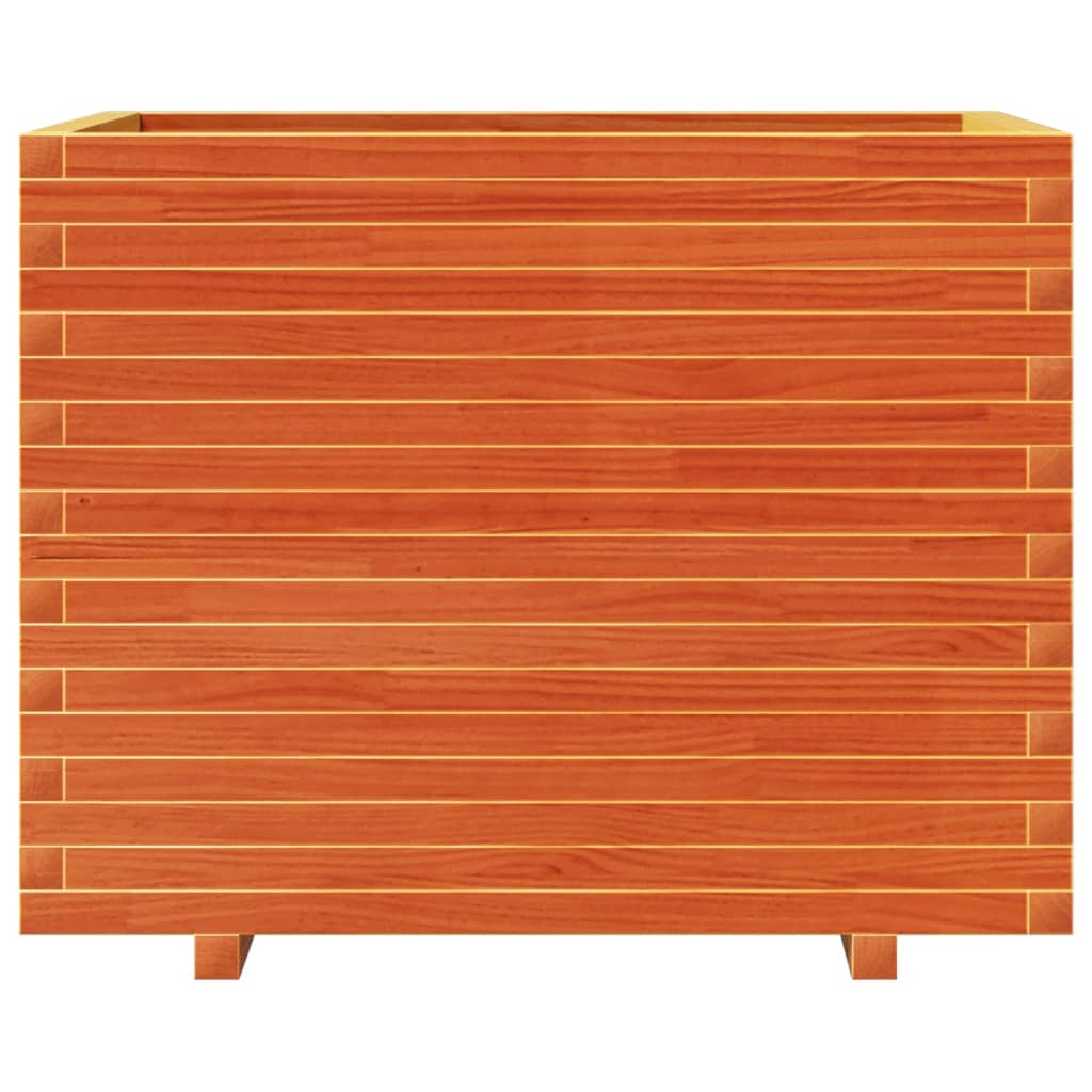 Jardinera Madera Maciza De Pino Marrón Cera 90x60x72 Cm_4