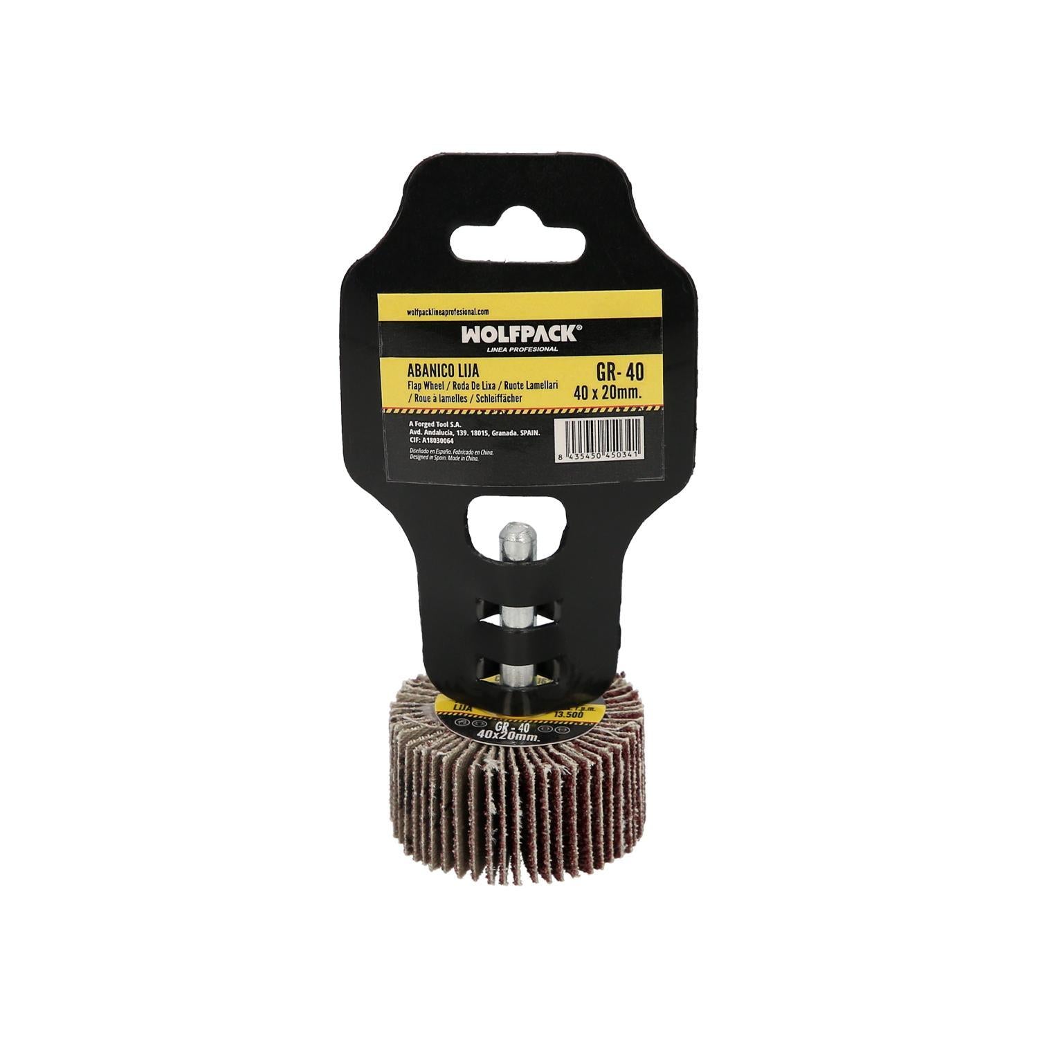 Abanico Lija Grano 40 Medida Ø 40 X 20 Mm. Disco Abrasivo Laminas, Ruedas Mil Hojas, Ruedas Abrasivas,lijado,desbaste,pulir_2