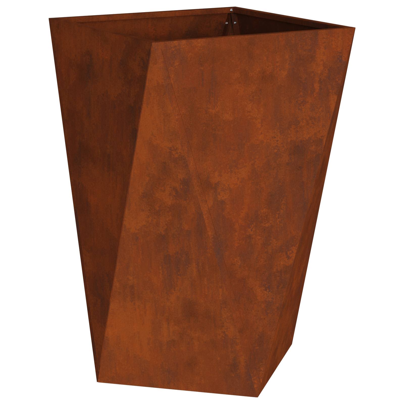 Jardinera 2 Pcs Oxidado 50 X 50 X 75 Cm Acero Autopatinable_5