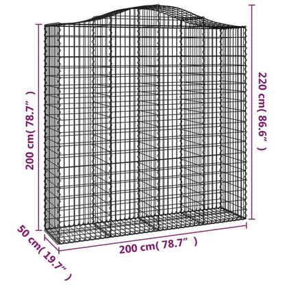 Cestas De Gaviones 2 Uds Forma De Arco Hierro 200x50x200/220 Cm_5