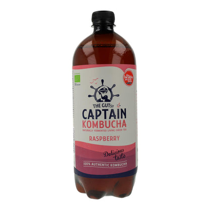 Bebida de Kombucha Orgânica de Framboesa Captain Kombucha 1 L