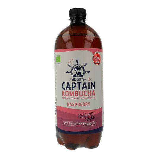 Bebida de Kombucha Orgânica de Framboesa Captain Kombucha 1L