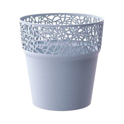 Maceta De Plastico Tree En Color Gris Hielo 12 (largo) X 12 (ancho) X 12,2 (alto) Cm