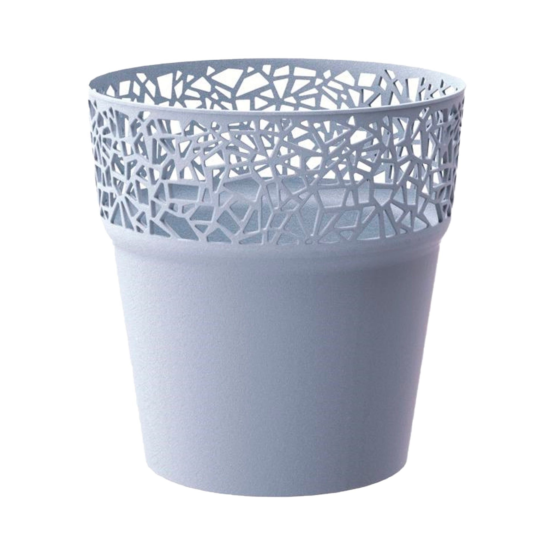 Maceta De Plastico Tree En Color Gris Hielo 14,5 (largo) X 14,5 (ancho) X 14,8 (alto) Cm_0