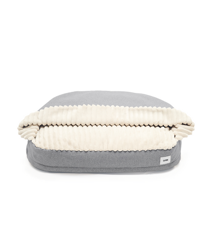 Cafide Cama Con Capucha Para Perro Con Tejido Chenilla Gris. Modelo Maso. Talla S (50x60x10 Cm)_0