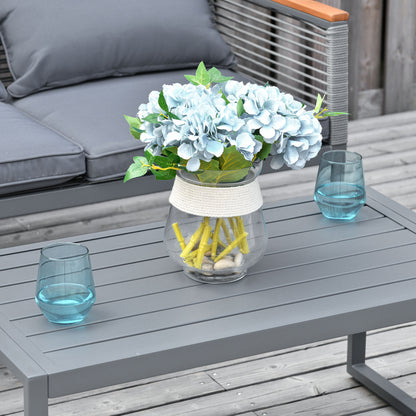 Outsunny Conjunto De Muebles De Jardín De 4 Piezas Ratán Con Mesa De Café_3