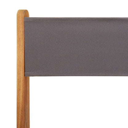 Set De Comedor De Jardín 5 Pzas Tela Madera Maciza Antracita / Vetonek_2