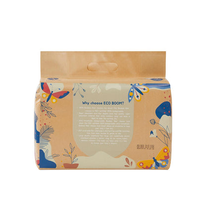 ECOBOOM - Fralda de Bambu Eco Boom. 70% biodegradável, hipoalergénica (tamanho 3/M, 6-10 kg, embalagem de 4 fraldas, total de 128 fraldas)