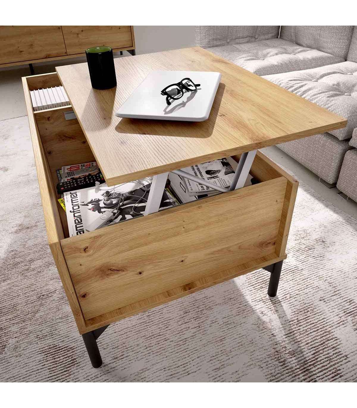 Mesa De Centro Elevable Cazalilla En Nordic, 41 Cm(alto)99 Cm(ancho)60 Cm(largo)_1