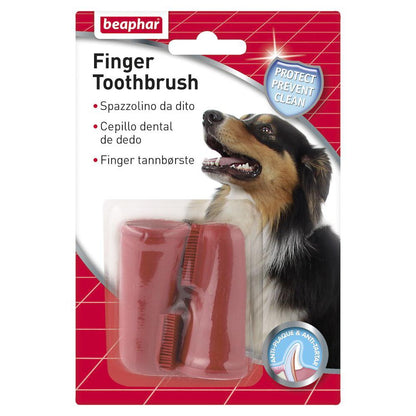 Escova de Dentes de Dedo Beaphar - Embalagem de 2