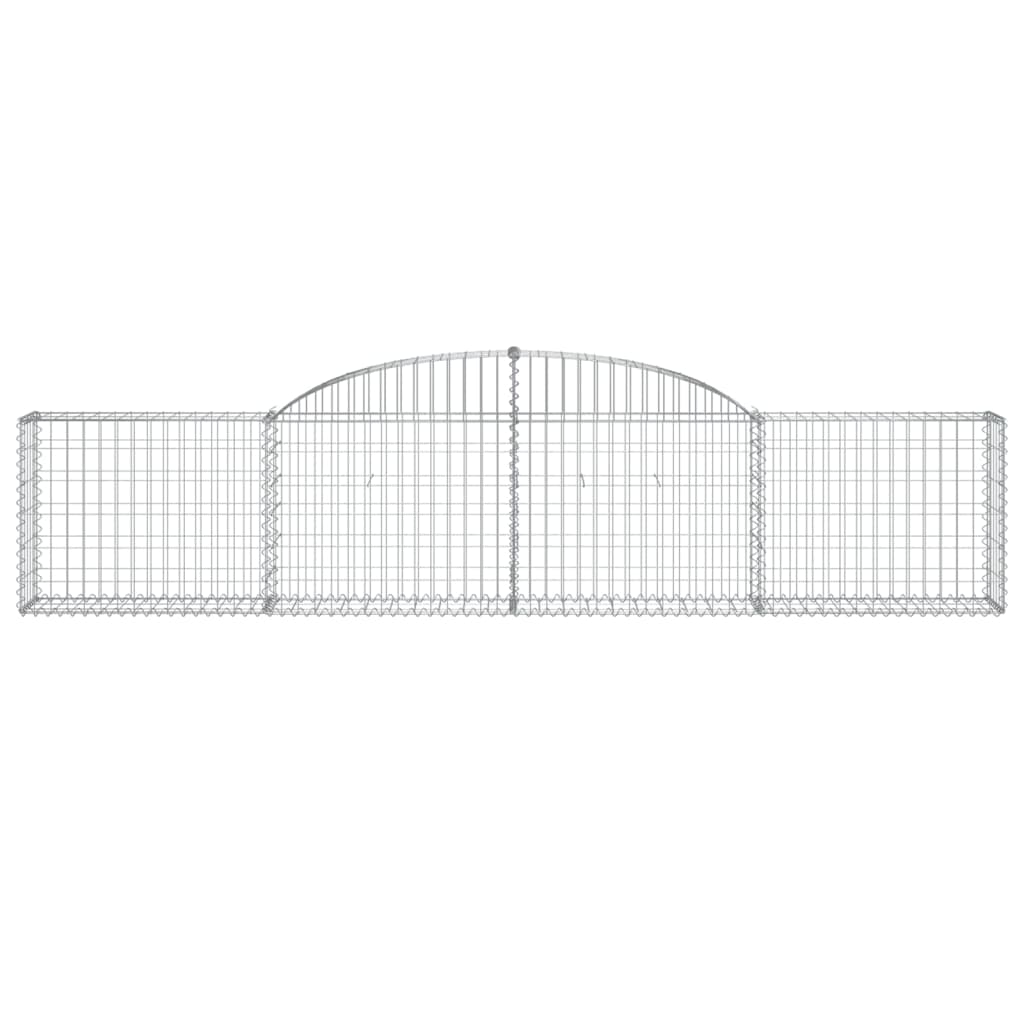 Cestas De Gaviones 7 Uds Forma De Arco Hierro 300x30x60/80 Cm_3