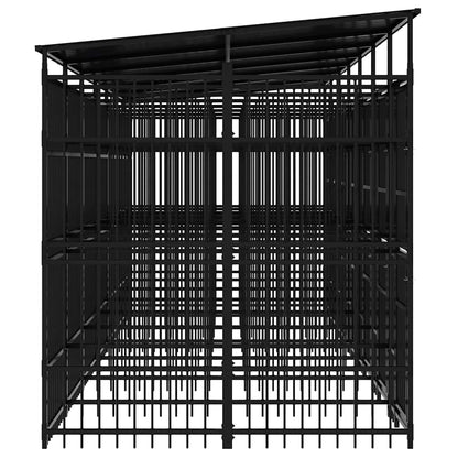 Perrera De Exterior Con Techo De Acero 12,9 M²_5