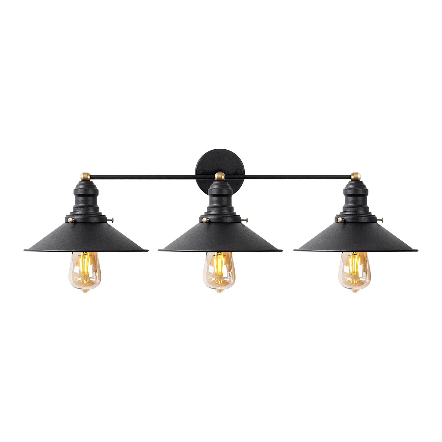 Aplique De Pared, Metal , Negro, 75x27x20, Casquillo 3 X E27 Max 40 W_0