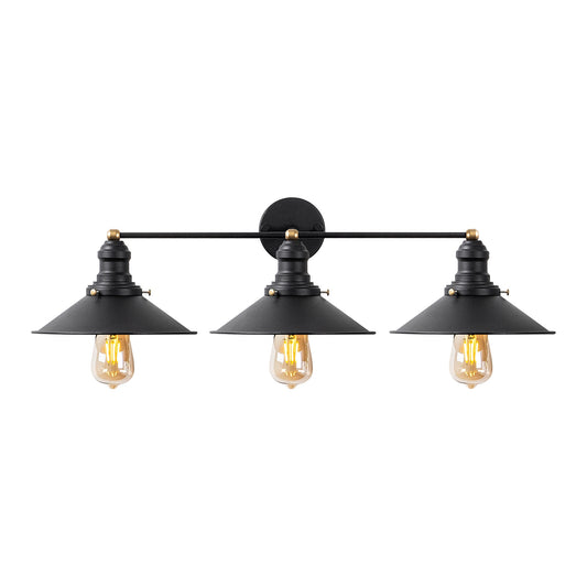 Aplique De Pared, Metal , Negro, 75x27x20, Casquillo 3 X E27 Max 40 W_0