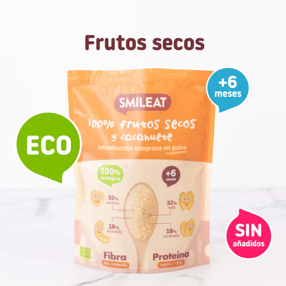 Smileat Mix de Nozes e Amendoins Biológicos 200g, Pó para Introdução Precoce