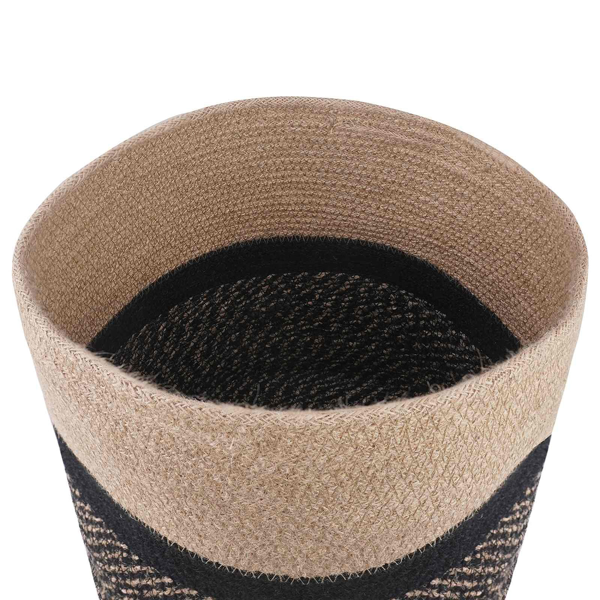 Set De Macetas De Planta 2 Uds. Natural Y Negro Ø 28 X 28 Cm_3