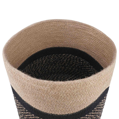 Set De Macetas De Planta 2 Uds. Natural Y Negro Ø 28 X 28 Cm_3
