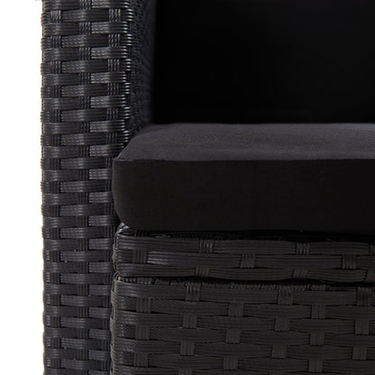 Vidaxl Sillón De Jardín Con Cojines Ratán Sintético Negro_4