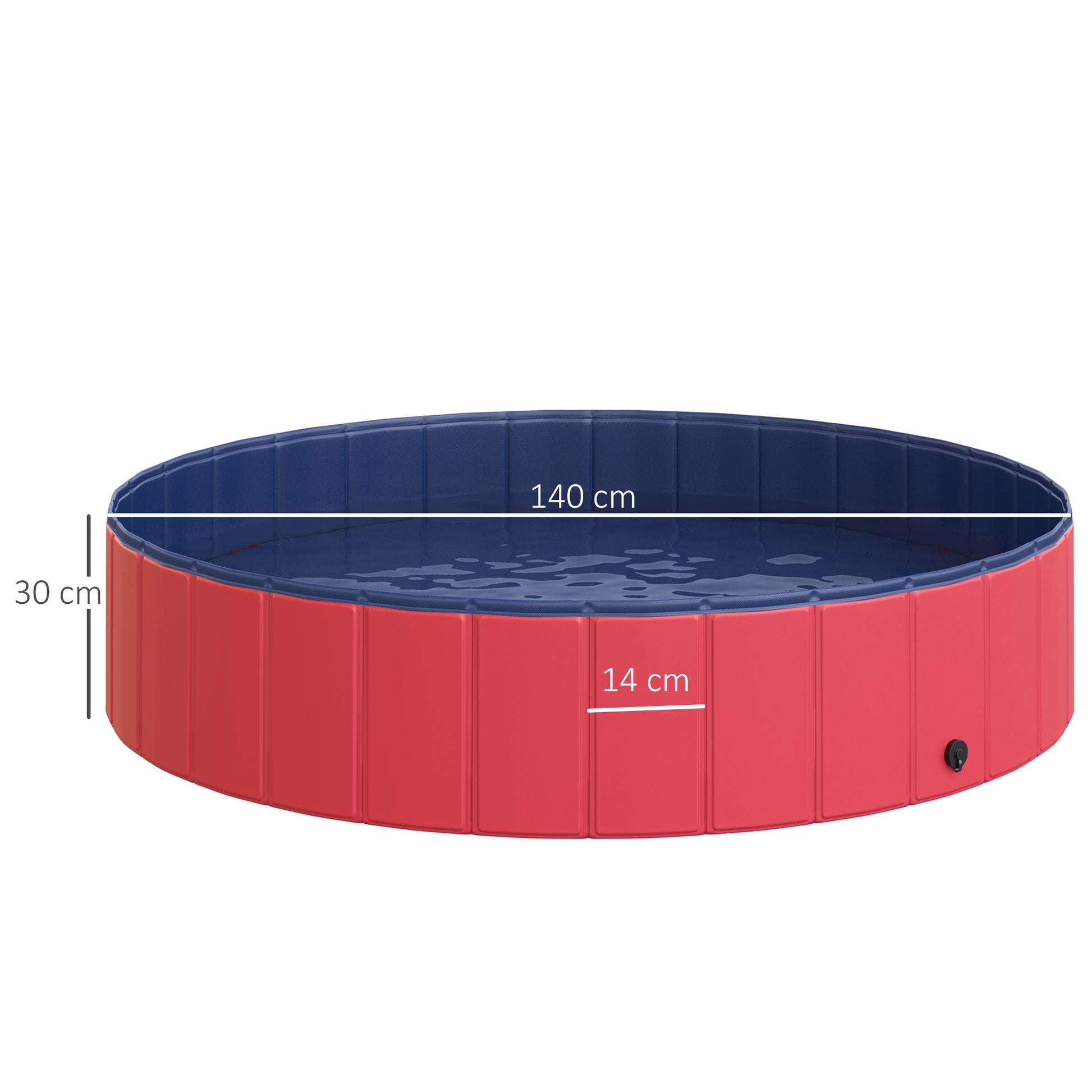 Pawhut Bañera Piscina Plegable De Mascota Perro Baño Portátil Animal Ø140cm_2
