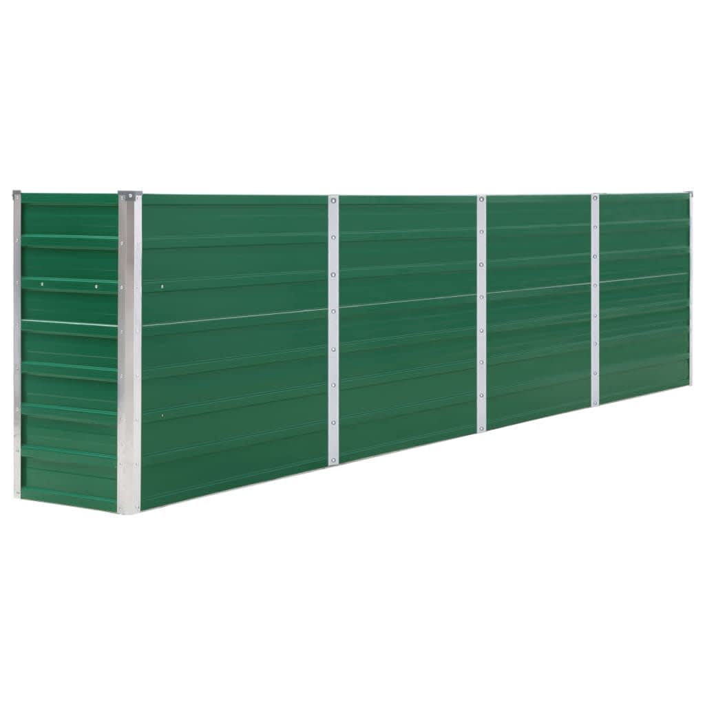 Jardinera Elevada De Acero Galvanizado Verde 320x40x77 Cm_0