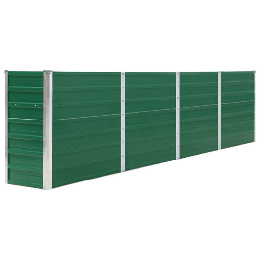 Jardinera Elevada De Acero Galvanizado Verde 320x40x77 Cm_0