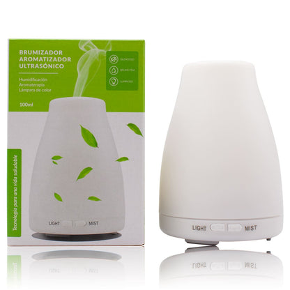 Brumizador Ultrasónico 100 ml SYS Aromas | Humidificador Compacto | Difusor Aromaterapia | Luz Led_0