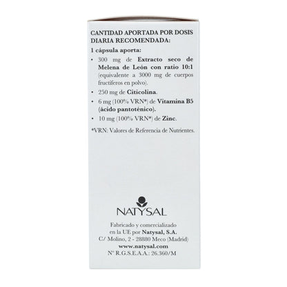 Suplemento alimentar Lion's Mane com Citicolina B5 e Zinco 32 cápsulas