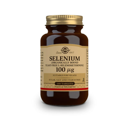 Selénio (sem fermento) 100 comprimidos de 100 mg Solgar