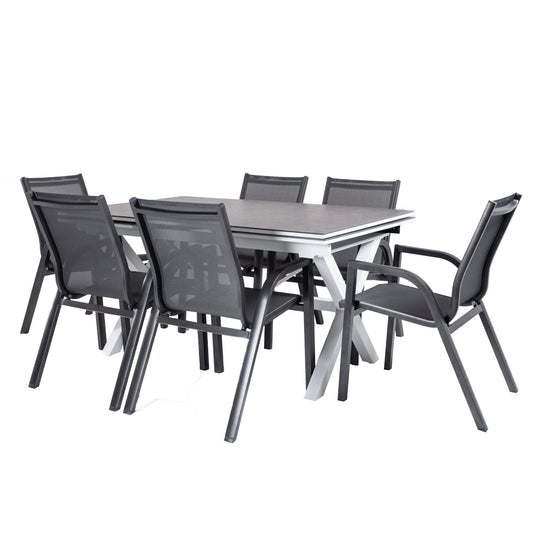Conjunto De Mesas Y Sillas De Exterior, Reforzado, Aluminio, Color Blanco_0