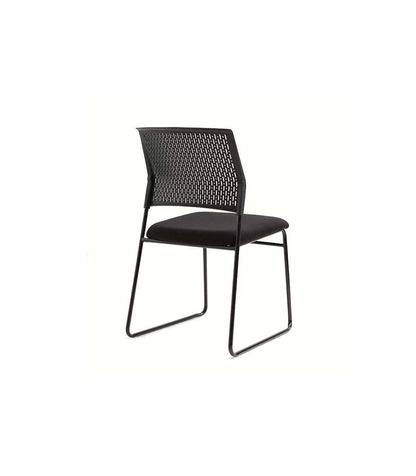 Pack De 4 Sillas Confidente Tapizada En Color Negro, 56 Cm(ancho) 84/94 Cm(altura) 58 Cm(fondo)_5