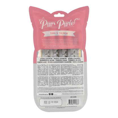 PurrPuree Cat Kit - Atum e Salmão 60g Snack cremoso para gatos