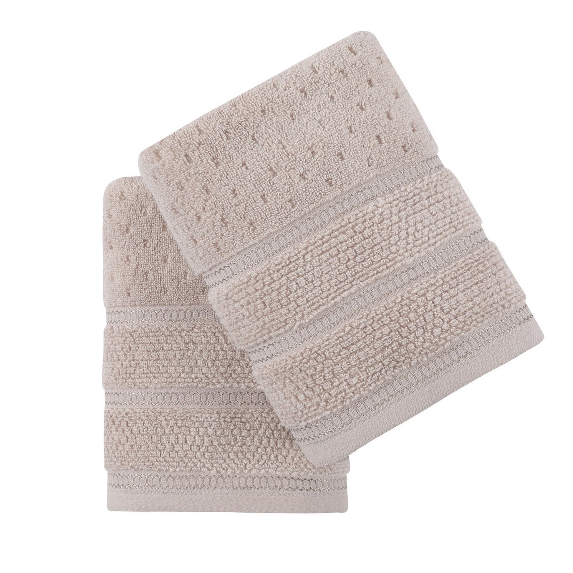 Juego De Toallas De Mano (2 Piezas) Marrón Claro