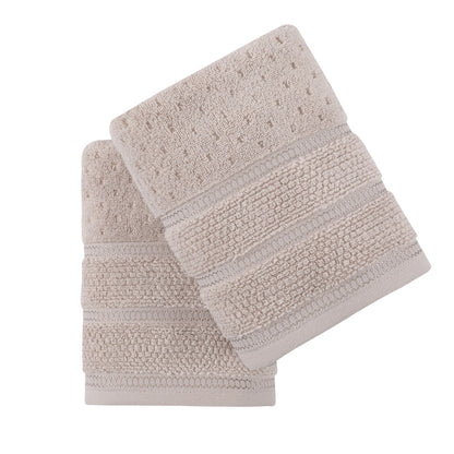 Juego De Toallas De Mano (2 Piezas) Marrón Claro