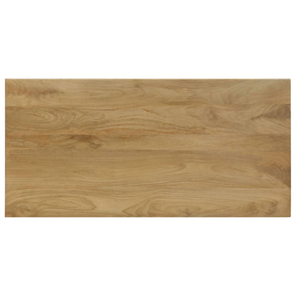 Mesa De Comedor De Madera Maciza De Mango Y Acero 115x55x76 Cm_2