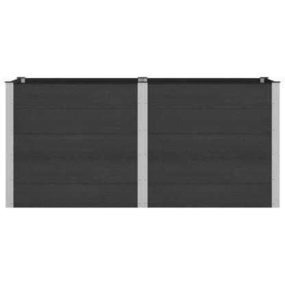 Arriate Elevado Negro 200 X 100 X 91 Cm Wpc Y Aluminio_2
