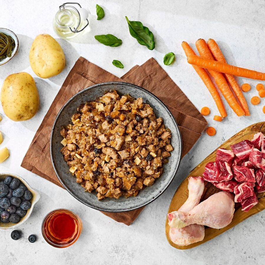 Naturo Comida Humeda Perro De Buey Y Pollo En Gelatina 390g X 12 Latas_1