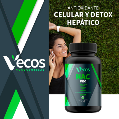 Nac Pro Vecos 90 Cápsulas | Antioxidante Y Detox Celular | Nac 600 Mg + Ácido Alfa Lipoico_1