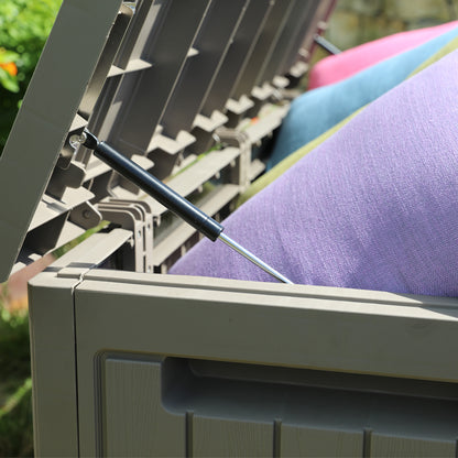 Outsunny Baúl De Almacenamiento 290l Con Asas Y Ruedas Carga Máx. 50kg_4